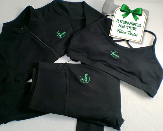 Set Deportivo Taoss 3 en 1 Versátil, Sudadera, Top y Malla Fit-Sculpt