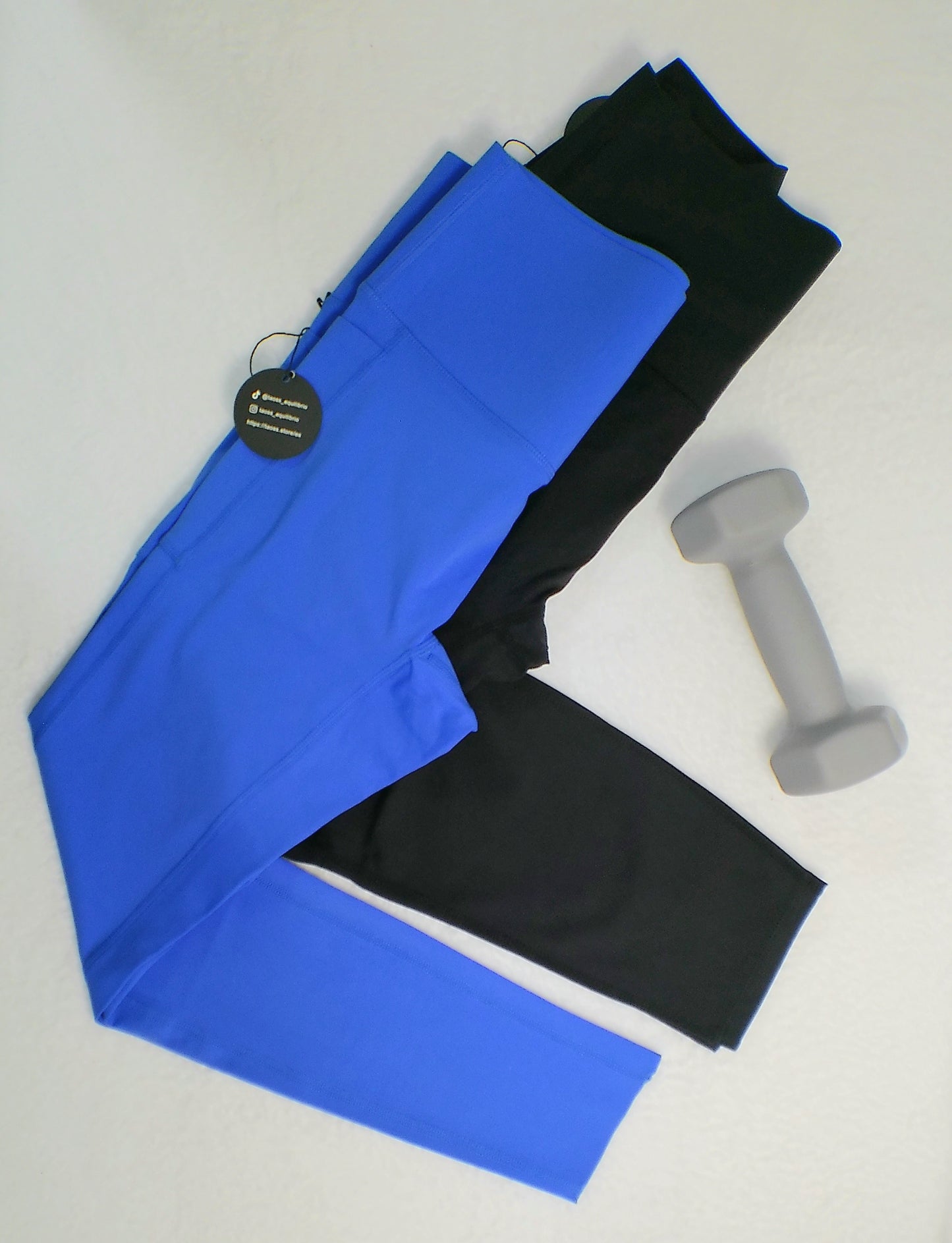 Mallas Taoss Ribbed Fit Cintura Alta con Bolsillos Laterales