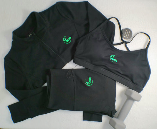 Set Deportivo Taoss 3 en 1 Versátil, Sudadera, Top y Malla Fit-Sculpt